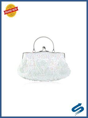 CORIOS Evening Clutch Bag Beaded Sequin Handbag Bridal Wedding Purse